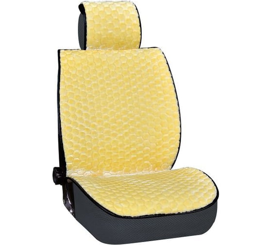 Изображение товара Накидка сиденья SKYWAY ARCTIC меховая, искусственный мутон, 2 предмета, бежевый, соты S03001023