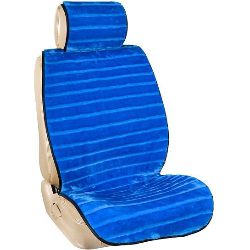 Меховая накидка сиденья SKYWAY ок искусственный декоративный сухо ы 60 см темно синий y6 10398