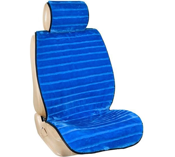 Изображение товара Накидка сиденья SKYWAY ARCTIC меховая, искусственный мутон, 2 предмета, синий, полоска S03001031
