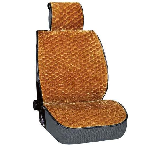 Изображение товара Накидка сиденья SKYWAY ARCTIC меховая, искусственный мутон, 2 предмета, коричневый, соты S03001022