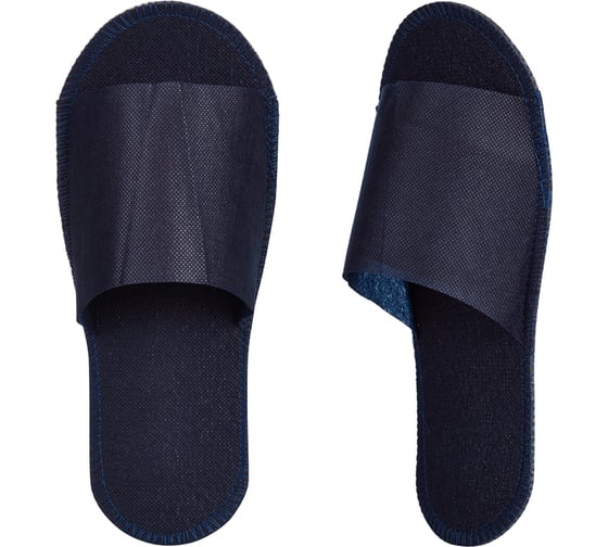 Изображение товара Одноразовые тапочки ООО Комус стандарт, спанбонд, подошва ппэ 4 мм, 150 пар/уп, синий 1561118