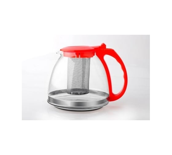 Изображение товара Заварочный чайник Appetite стекло 1,3 л с фильтром красный F8130