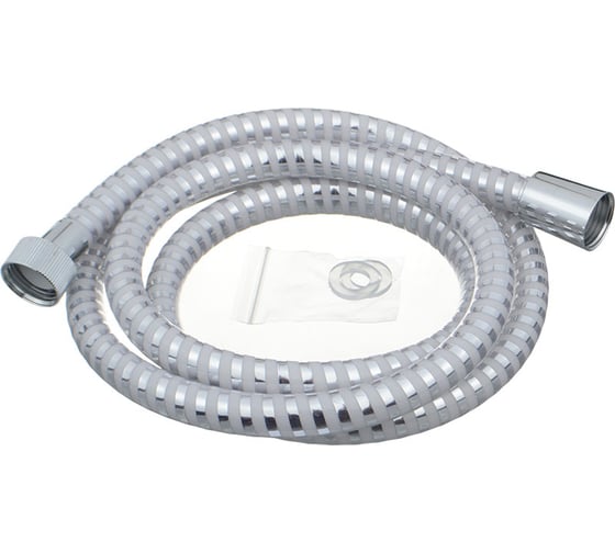Изображение товара Шланг для душа Melodia della vita 1/2x1/2 конус d14ммx150см Tubo Elastica, белое серебро блистер MS-10 34430