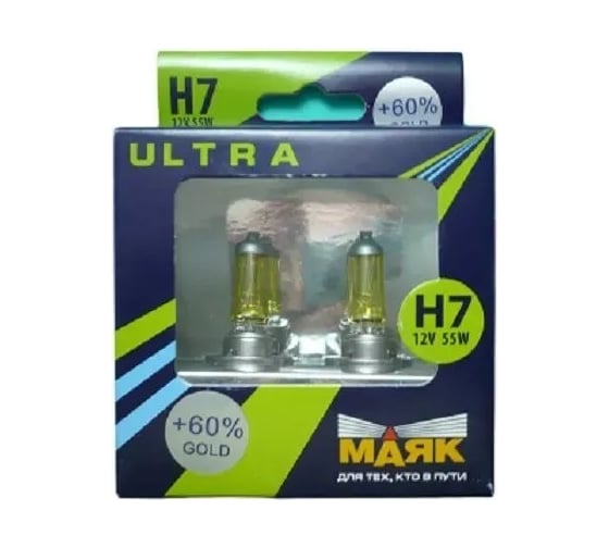 Изображение товара Автомобильная лампа МАЯК Н7 24V 70W PX26d Gold +60% ULTRA 84730G+60