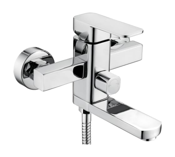 Изображение товара Смеситель для ванны LEDEME картридж диаметр 35 мм, излив 180 мм, дивертор в корпусе, керамика L3233 89280