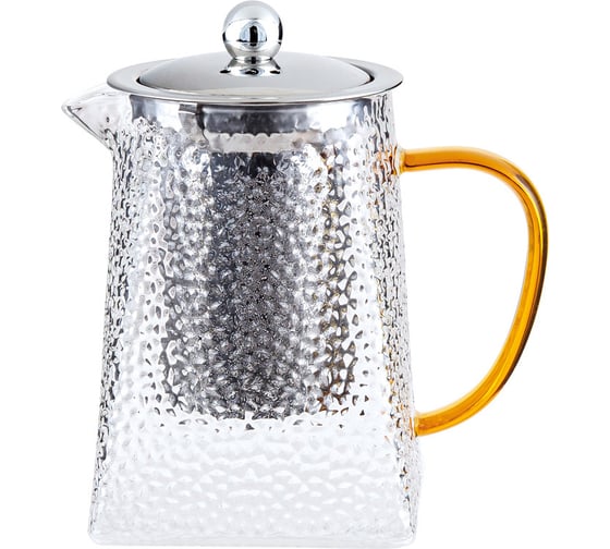 Изображение товара Заварочный чайник Appetite стекло 0,75 л с фильтром рифл studio HGK750