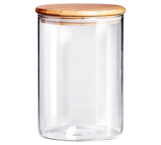 Изображение товара Стеклянная банка Appetite квадратная 1500 мл бамбуковая крышка studio BM2012-2S
