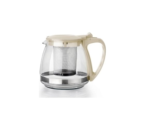 Изображение товара Заварочный чайник Appetite стекло 0,7 л с фильтром бежевый F8070