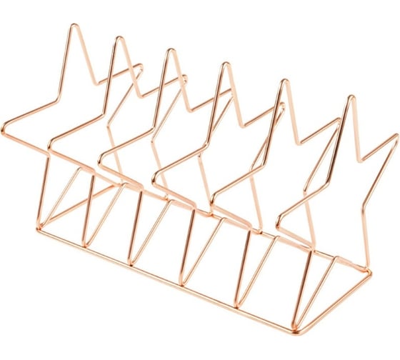Изображение товара Подставка для бумаг и писем MESHU Rose Gold Stars, металл, 6 секций MS39431 MS_39431