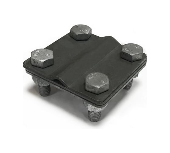 Изображение товара Соединительный зажим Protectpro пруток 6-10мм - полоса (3 пластины 70x70 мм), оцинк. 6011