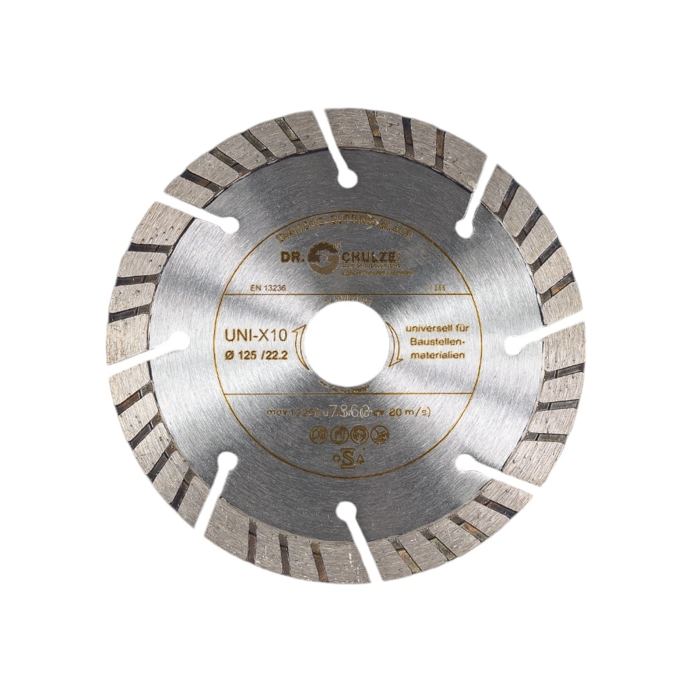 Изображение товара Диск алмазный Uni-X10 125х22.2 мм для стройматериалов