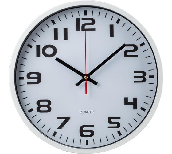 Изображение товара Настенные часы ООО Комус диаметр 30 см, корпус пластик, арт.wxs004 white 1724162