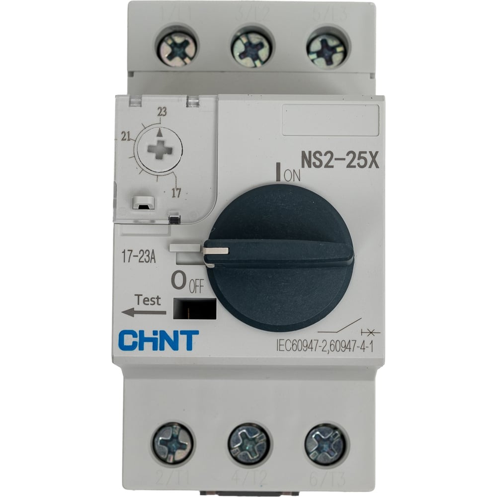 Автоматический выключатель для защиты двигателя CHINT 17-23А NS2-25X с поворотной ручкой (R) 495188
