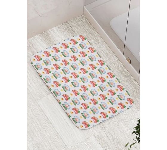Изображение товара Противоскользящий коврик для ванной комнаты и туалета JOYARTY "Сказочные котики" 52x77 см bath_427901