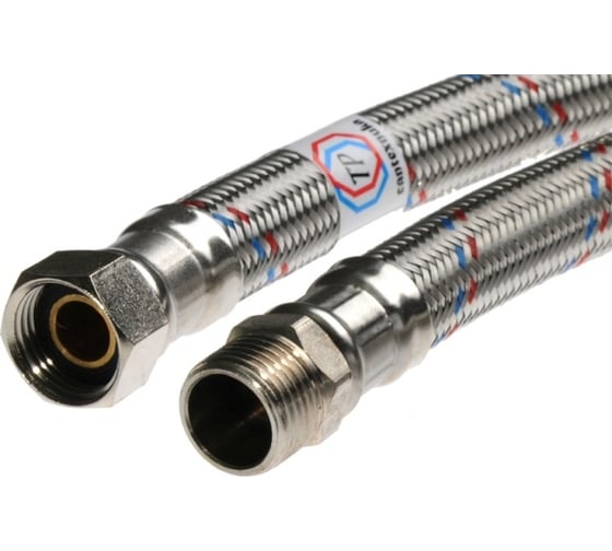 Изображение товара Гибкая подводка для воды гигант из нержавеющей стали TР-сантехника 100см г/ш 1 26468