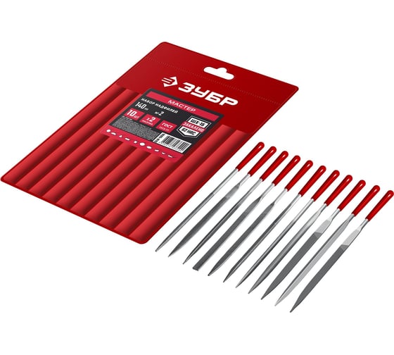 Изображение товара Набор надфилей ЗУБР в чехле 10 шт. 140 мм 1605-H10