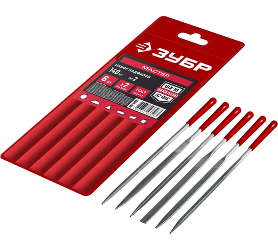 Изображение товара Набор надфилей ЗУБР в чехле 6 шт. 140 мм 1605-H6