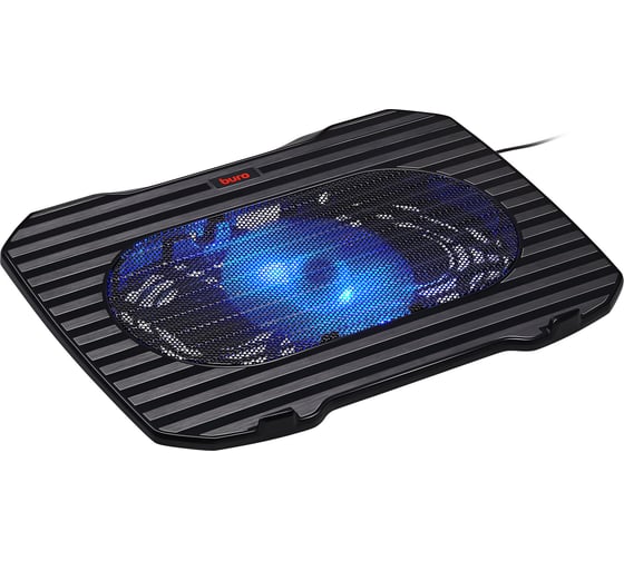 Изображение товара Подставка для ноутбука BURO BU-LCP156-B114 15.6" 357x265x33 мм, 1xUSB, 1x140 мм FAN, 345 г, металлическая сетка 363703
