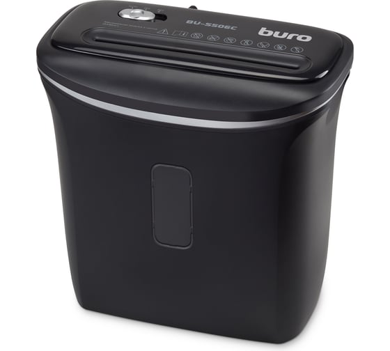 Изображение товара Шредер BURO Home BU-S506C секретность P-4, фрагменты, 5 листов, 12 л, пластиковые карты 1061636