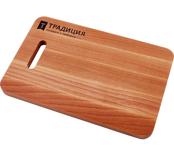 Изображение товара Разделочная доска Традиция готовить с любовью, бук, 29x19x1,6 см 01-2т