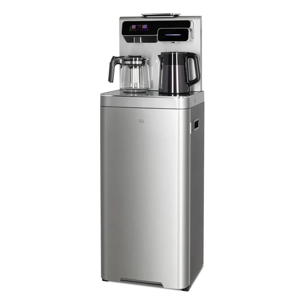 Изображение товара Кулер ECOTRONIC TB44-LE серебристый с чайным столиком, сенсорный кран и защита