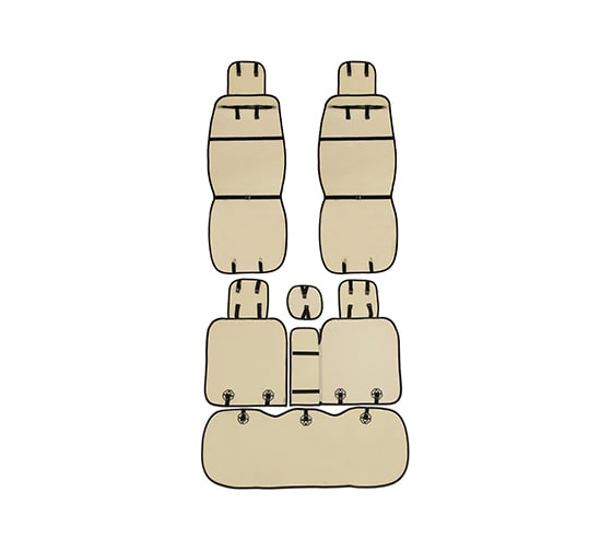 Изображение товара Накидки на сиденья SKYWAY меховые, искусственный мутон, 5 предметов, розовый, полоска S03001067