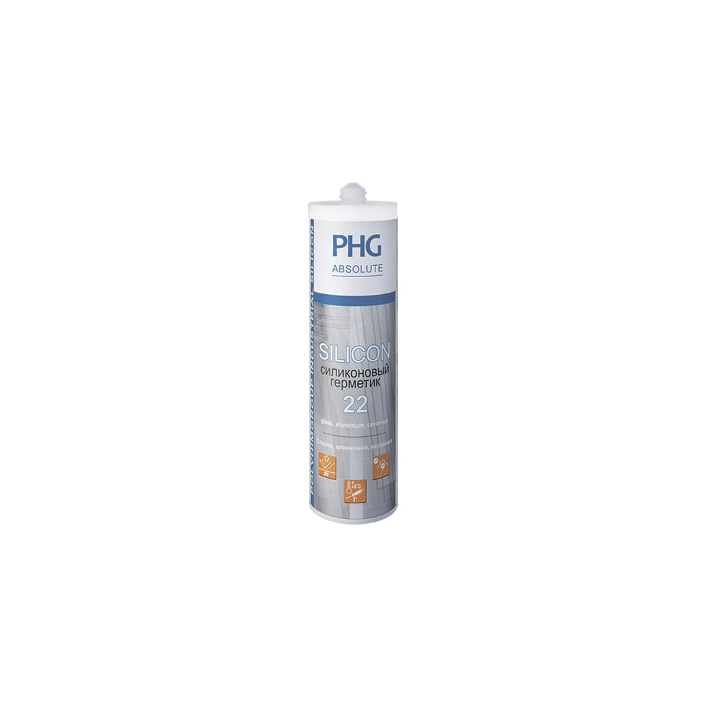 фото Силиконовый герметик phg absolute silicon прозрачный 280 ml 448744