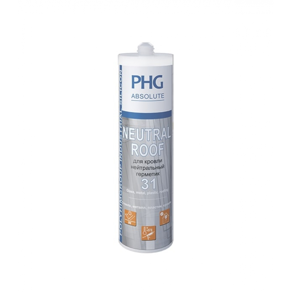 фото Силиконовый герметик phg absolute neutral roof прозрачный 280 ml 448746