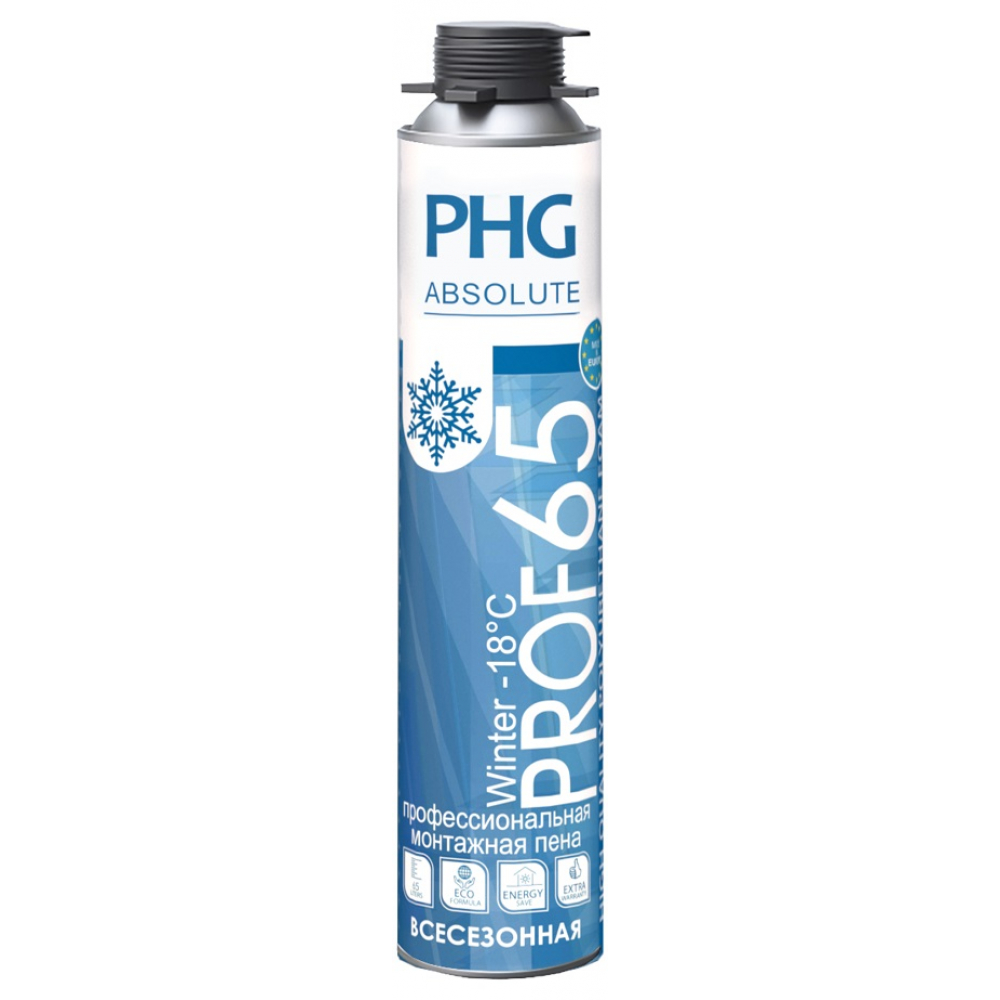 фото Профессиональная монтажная пена phg absolute prof 65 winter 870 ml 242415