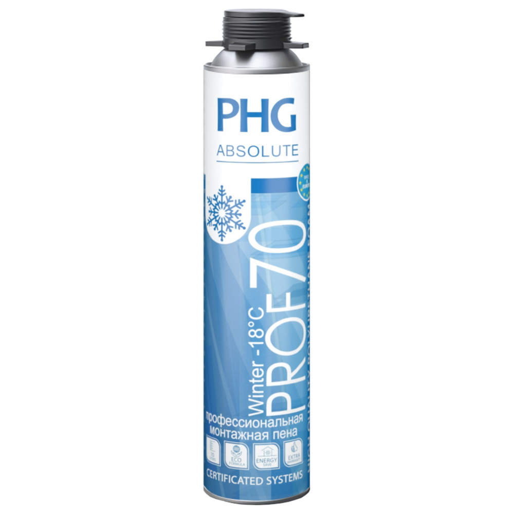 фото Професииональная монтажная пена phg absolute prof 70 л 1000 ml winter 242420