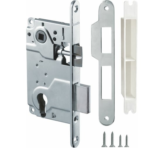 Изображение товара Межкомнатный замок под цилиндр ARMADILLO LH 25-50 CP BOX ригель+защёлка хром 28387