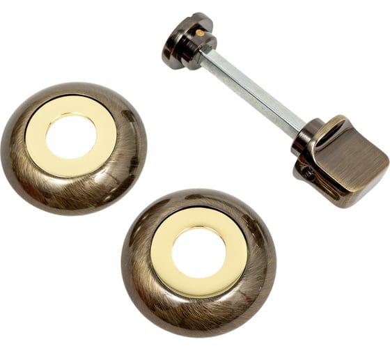 Изображение товара Поворотная ручка ARMADILLO WC-BOLT BK6-1AB/GP-7 бронза/золото 13773