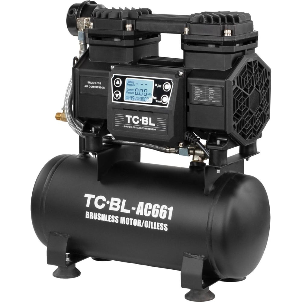 Изображение товара Компрессор TC-BL AC661 полупрофессиональный поршневой с 7л ресивером и защитой от перегрева