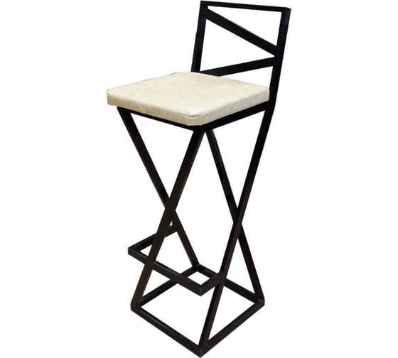 Изображение товара Барный стул NEW VICTORIA "Лофт" черный-бежевый 8519