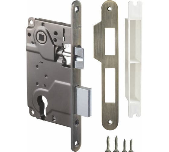 Изображение товара Межкомнатный замок под цилиндр ARMADILLO LH 25-50 AB BOX ригель+защёлка бронза 28381