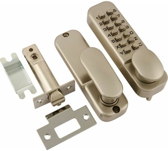 Изображение товара Кодовый замок с фиксатором НОРА-М 201 мат. никель 7325