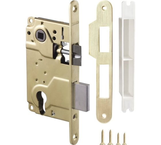 Изображение товара Межкомнатный замок под цилиндр ARMADILLO LH 25-50 SG BOX ригель+защёлка матовое золото 28391