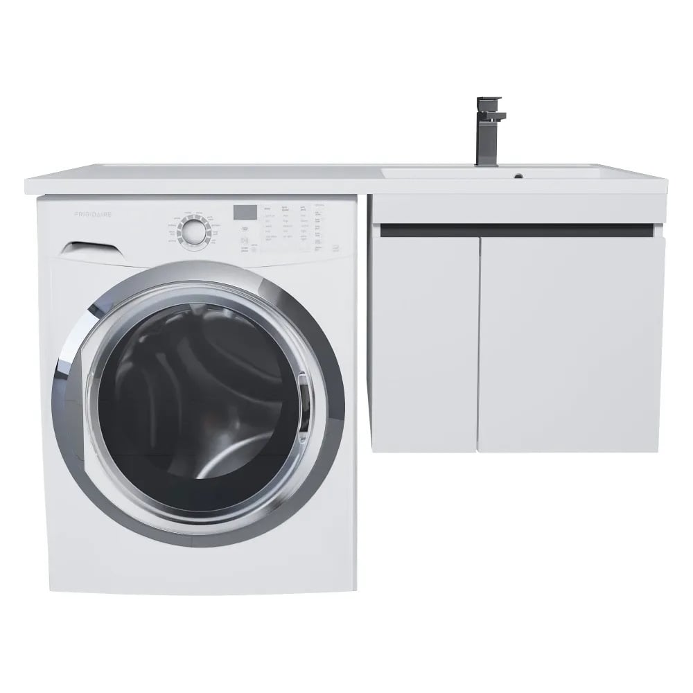 Изображение товара Тумба под стиральную машину Uperwood Magenta 60 см, подвесная, белая/графит, с дверцами 5930205151