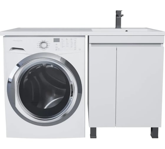 Изображение товара Тумба под стиральную машину Uperwood Magenta 60 см, напольная, белая, с дверцами 5930205156