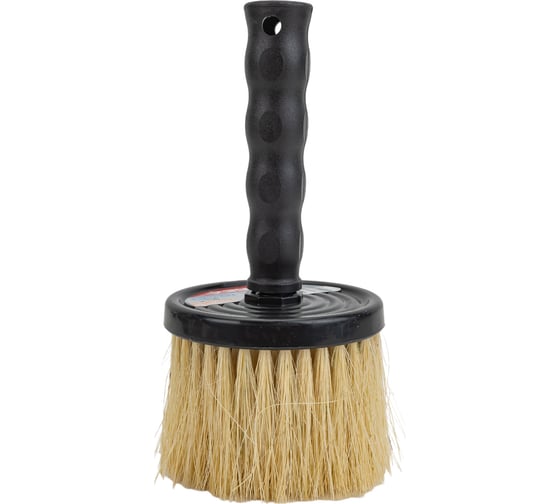 Изображение товара Макловица Зубр "ЭКСПЕРТ" БИТУМНАЯ, спец щетина из натур растительного волокна, круглая, пластмассовый корпус, d=110мм 01858-11