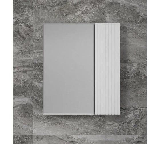 Изображение товара Зеркальный шкаф Style Line «Стокгольм» 60 см, белый рифленый софт ЛС-00002318