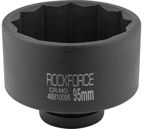 Изображение товара Головка торцевая ударная 12-гранная глубокая (95х95 мм; 1DR) ROCKFORCE RF-48810095(26408)
