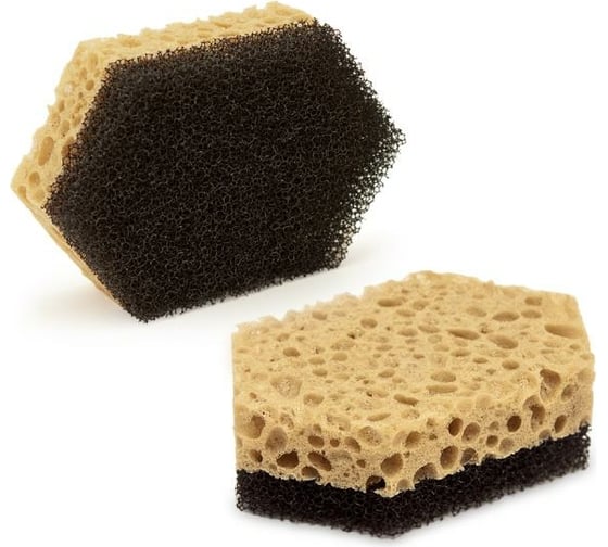 Изображение товара Универсальная губка PATERRA СУПЕР с ретикулированным пенополиуретаном, 12x8х3,5 см 406-061
