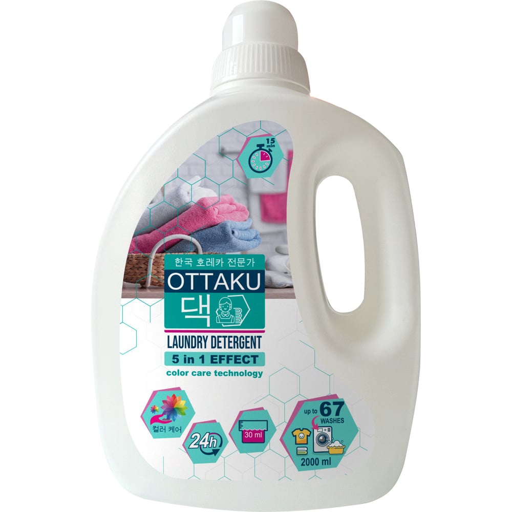 Изображение товара Гель для стирки цветного белья Ottaku 5in1 COLOR CARE EFFECT концентрат 2000 мл