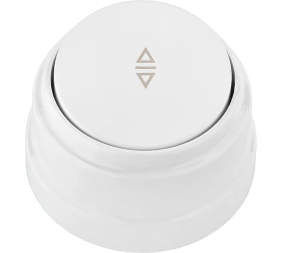 Изображение товара 1-клавишный перекрестный выключатель BYLECTRICA 10А, РЕТРО, ОУ белый А6/2 10-2262