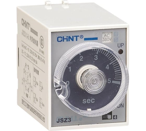 Изображение товара Реле времени CHINT JSZ3A-A базового типа многодиапазонная задержка включения 0 .05-0 .5/5/30s/3min AC 220В 294320