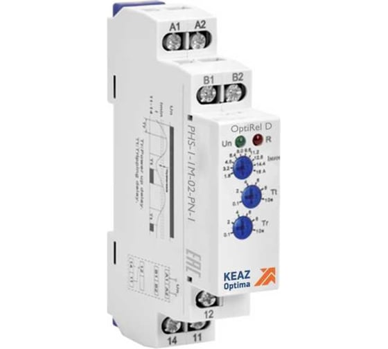 Изображение товара Реле контроля фаз КЭАЗ OptiRel D PHS-1-1M-02-PN-1 повышенного и пониженного 1Ф 1СО 332005