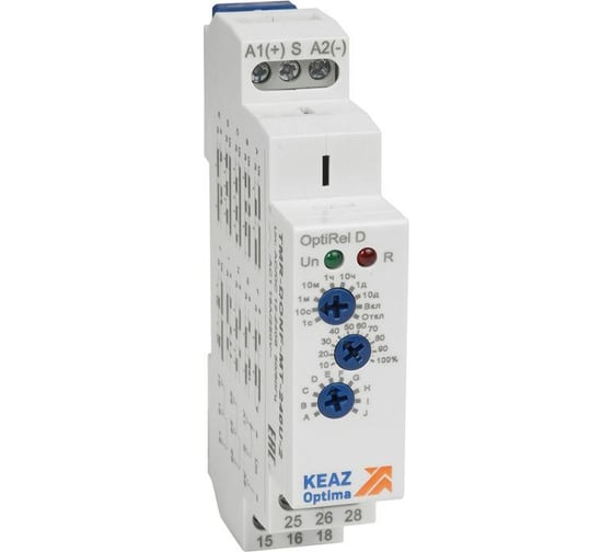 Изображение товара Реле времени КЭАЗ OptiRel D TMR-DON-1T-240U-2 задержка включения 16А 2СО 12-230АС/DC 332012