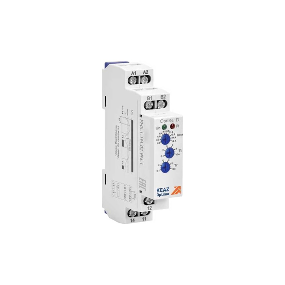 Изображение товара Реле контроля фаз КЭАЗ OptiRel D PHS-1-1M-01-PN-1 110-240 В 10 А один контакт