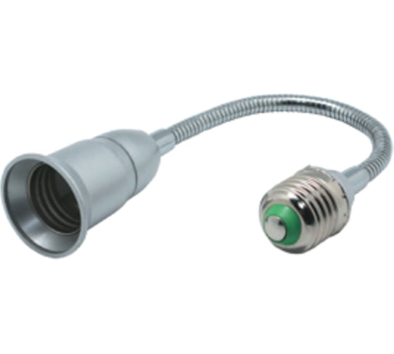 Изображение товара Переходник Ecola Base гибкий, с цоколя e27 на e27, 300мм, серебряный A7L17SEAY